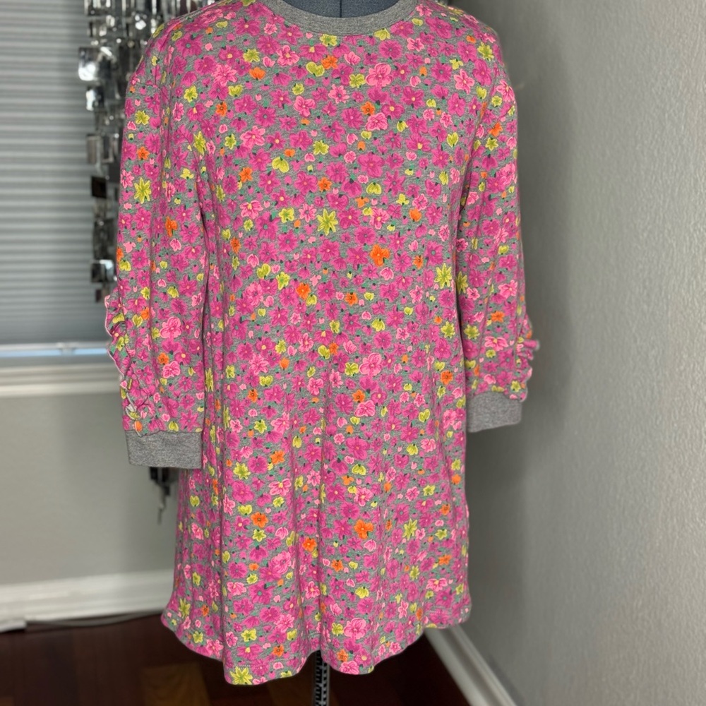 Kate Spade Pink and Gray Floral Dress NWOT